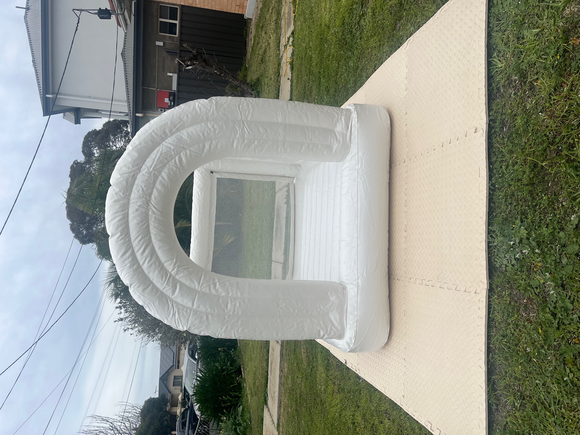 Mini jumping castle front view